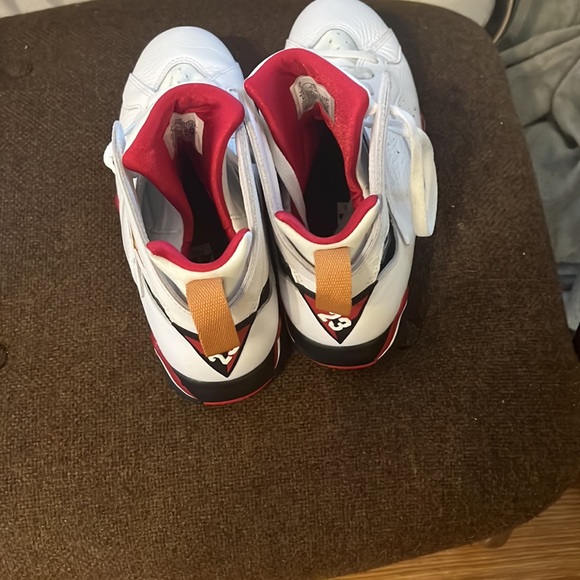 NIKE AIR JORDAN 7 RETRO WHITE-BLACK-CARDINAL RED(CU9307106) MENS SIZE 8 - Picture 3 of 5